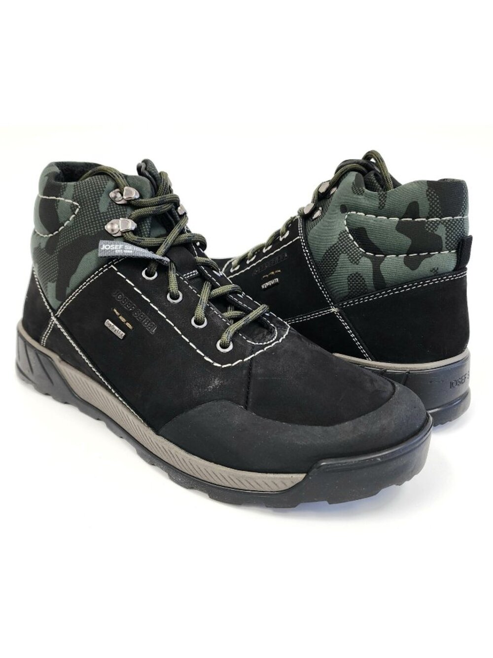 Josef Seibel Raymond 54 Mens Waterproof Leather Ankle Boots Black EU 44, US 10.5